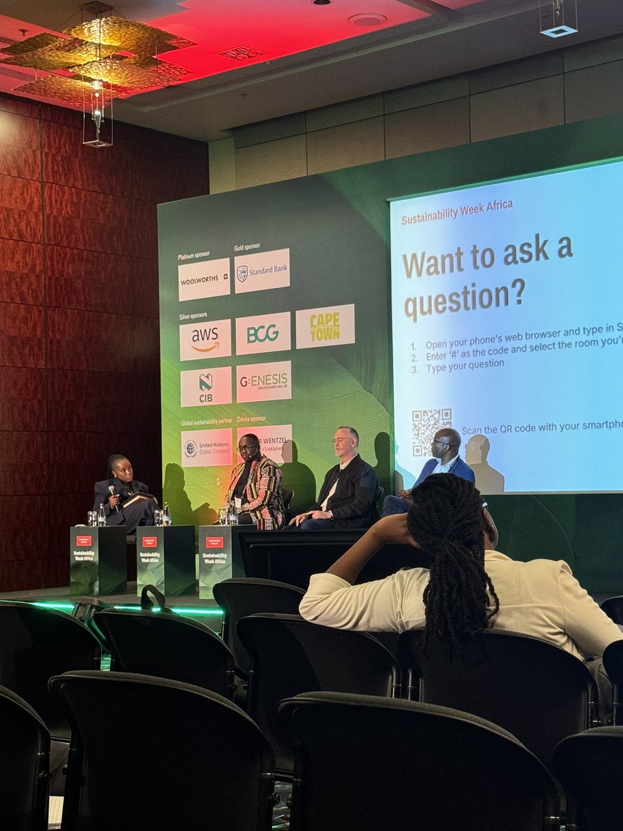 Interesting to be at <a href="/TheEconomist/">The Economist</a> Sustainability Week Africa and to think about sustainable fashion in a a dominant economic logic.