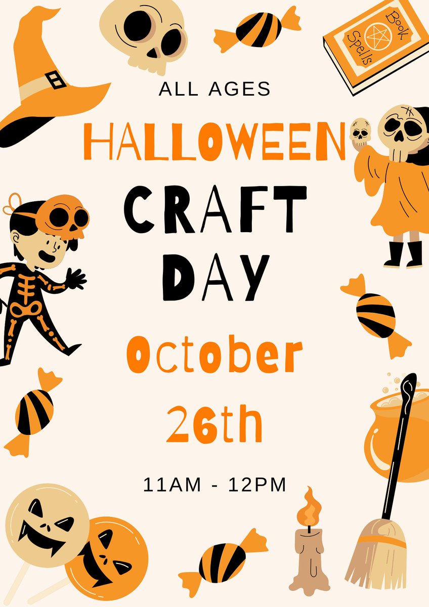 Trick or treat! We will be hosting a special Halloween creepy craft day at Southfields Library on October 26th from 11am-12pm. There will activities as well like maze and puzzle sheets. Just drop in with your little ones!