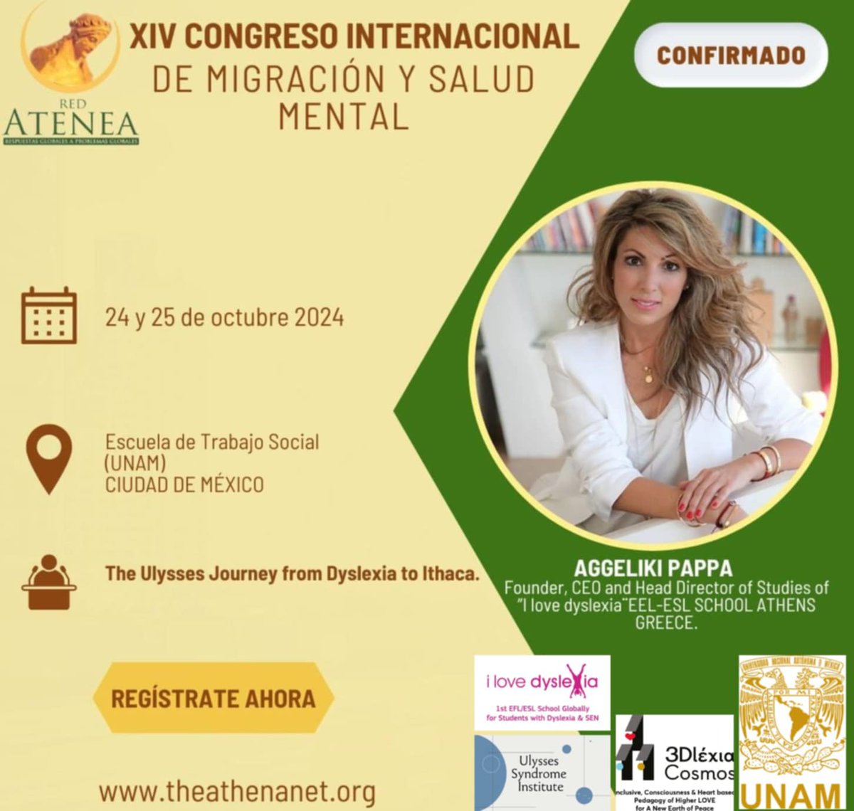 🇲🇽🇬🇷❤️ Honoured4 my live streaming key note in #UNAM NationalUniversity #Mexico, on #Dyslexia &amp; #Mentalhealth, sharing my student's #StergiosDikos story who left Greece without graduating, as schools rejected him.Together4 #inclusion #ilovedyslexia #3DlexiaCosmos #AggelikiPappa