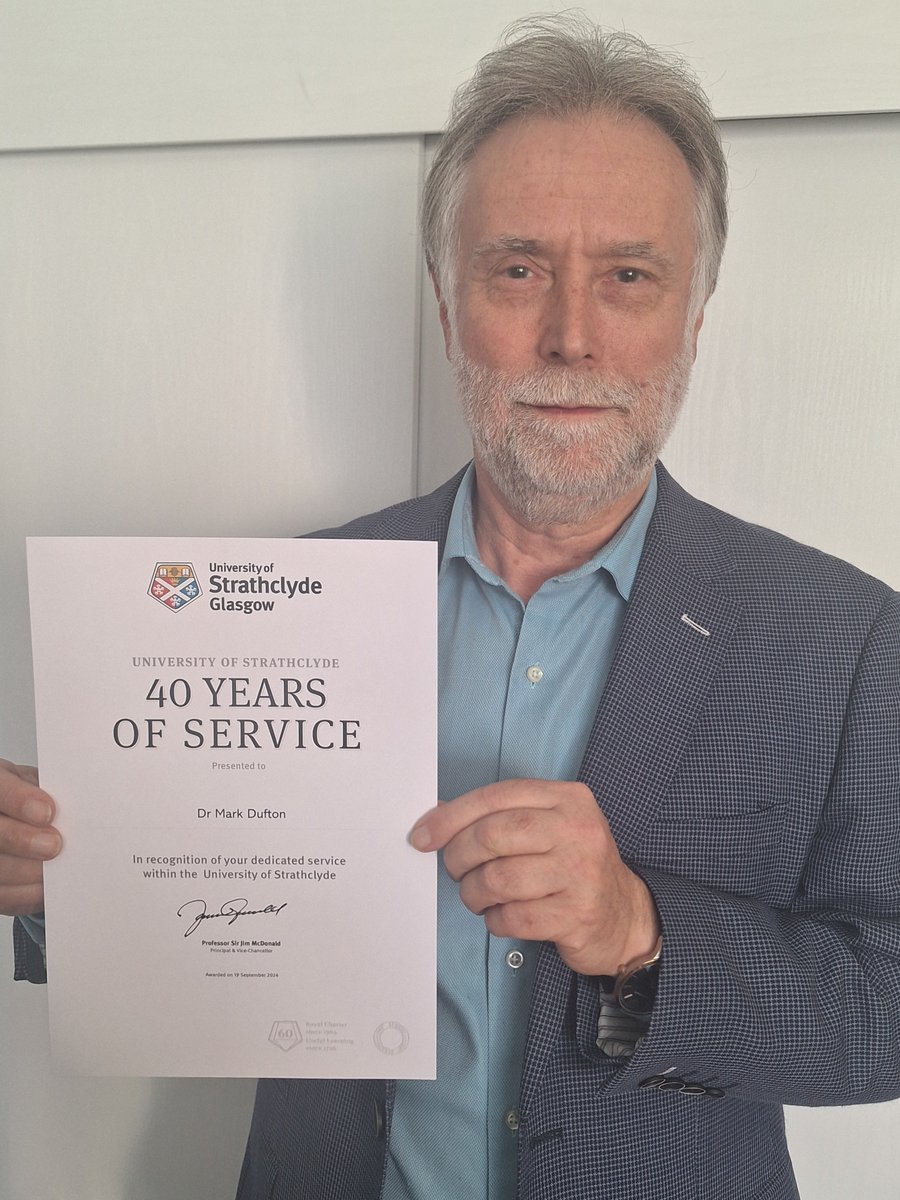 Chemistry - University of Strathclyde (@strathchem) on Twitter photo Shout-out to Dr Mark Dufton for celebrating 40 years of dedicated service at <a href="/UniStrathclyde/">University of Strathclyde</a>!🌟#LongServiceAwards #StrathChem Shout-out to Dr Mark Dufton for celebrating 40 years of dedicated service at <a href="/UniStrathclyde/">University of Strathclyde</a>!🌟#LongServiceAwards #StrathChem