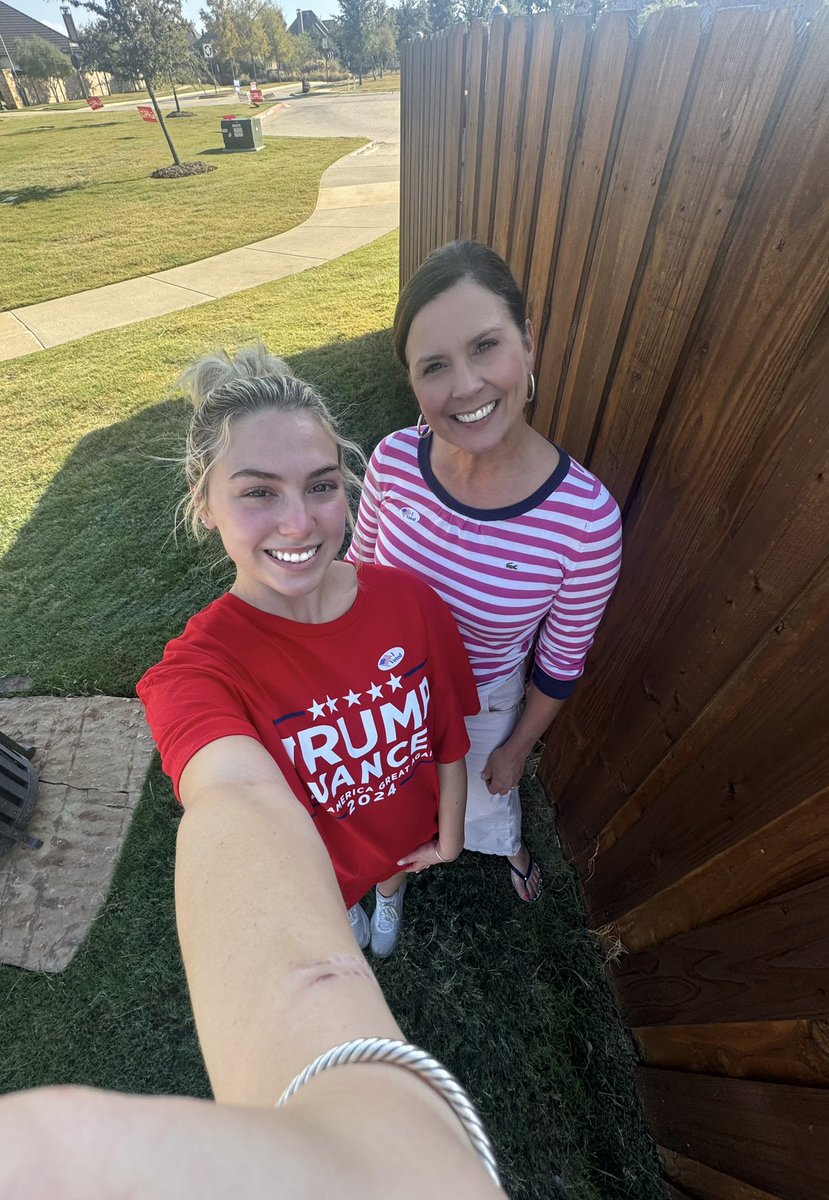TkeeTennessee's tweet image. My girl just voted for the first time!  Question: she had to turn her shirt inside out as we were told it was illegal to wear a political shirt to vote. Is that true????
