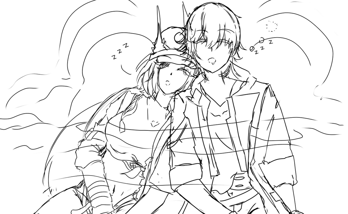 75Falih's tweet photo. Rough sketch of Rappa x Caelus https://t.co/ULGLBLLWYJ