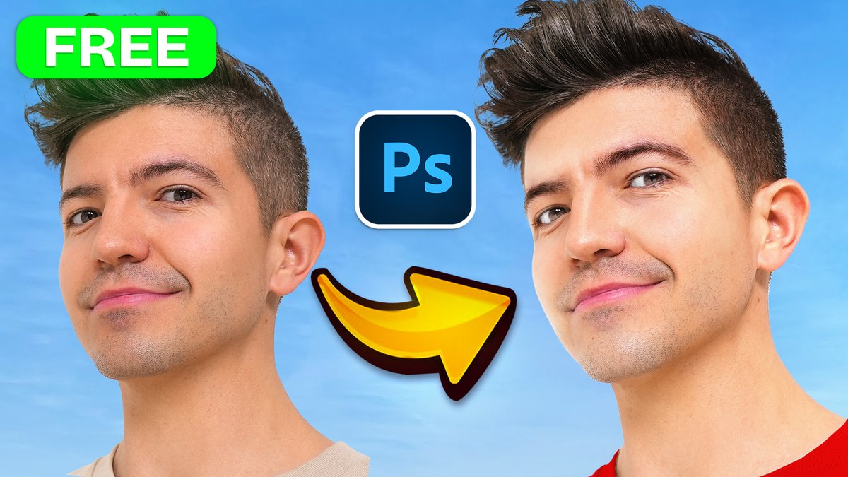 Red1Thumb's tweet image. The PSD file → For quickest results + a file of skies for backgrounds ☁️