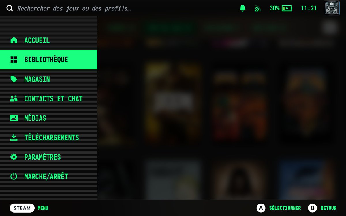 psipeck's tweet image. Gotta love that Pip-Boy skin for the #SteamDeck game mode 🤙 tru the #CSSLoader plugin.