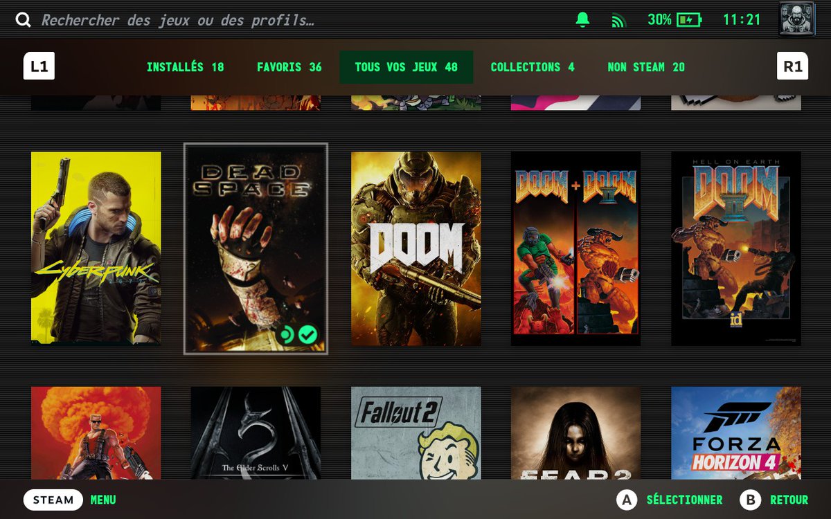 psipeck's tweet image. Gotta love that Pip-Boy skin for the #SteamDeck game mode 🤙 tru the #CSSLoader plugin.