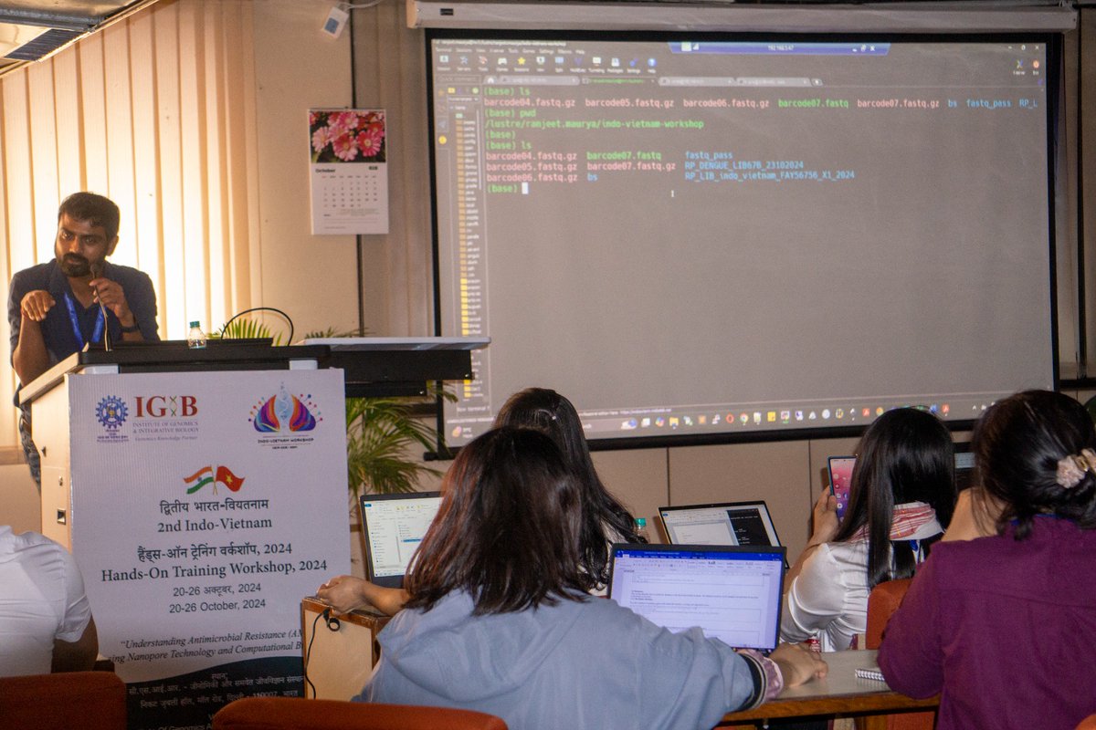 Today was 4th day of the #IndoVietnam workshop on NGS enabled AMR response. Wherein we had deep dive into Computational ways to analyse sequencing data for AMR. <a href="/IGIBSocial/">CSIR-IGIB</a> <a href="/souvik_csir/">souvik</a> <a href="/PMOIndia/">PMO India</a> <a href="/narendramodi/">Narendra Modi</a> <a href="/MEAIndia/">Randhir Jaiswal</a> <a href="/ICMRDELHI/">ICMR</a>