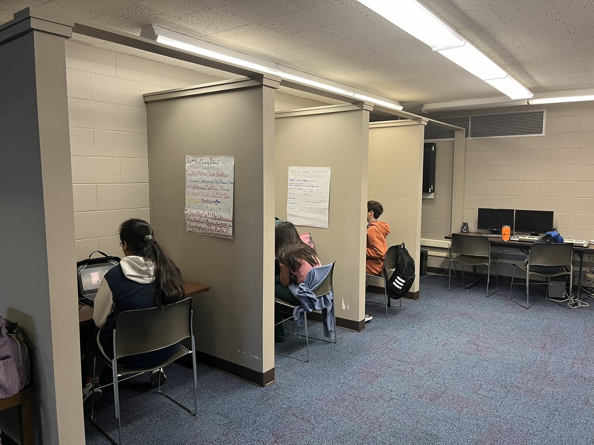 MissKuck's tweet photo. Teamed up with @ms_gasser to record our first class newscast on @padlet ! Students became experts on a battle from the Revolutionary War to teach their classmates about. https://t.co/gGho6MH5wO