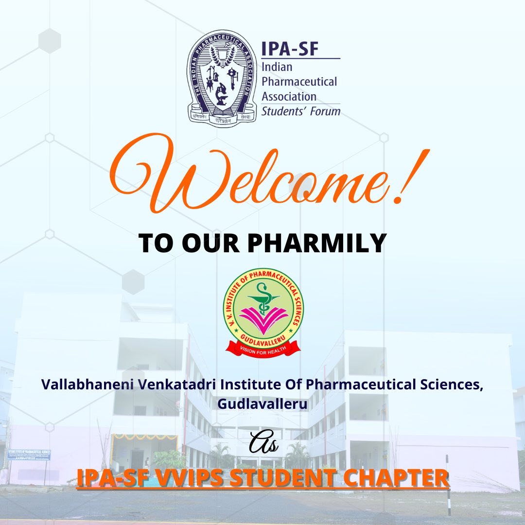 IPA_SF's tweet image. Welcoming a New Chapter to the IPA-SF Family! 🌟

We are thrilled to introduce the VVIPS Student Chapter from Vallabhaneni Venkatadri Institute of Pharmaceutical Sciences! 🎉

Together, we are stronger! 💊💡

#IPASF #VVIPS #PharmacyCommunity #StrongerTogether #PharmacyExcellence