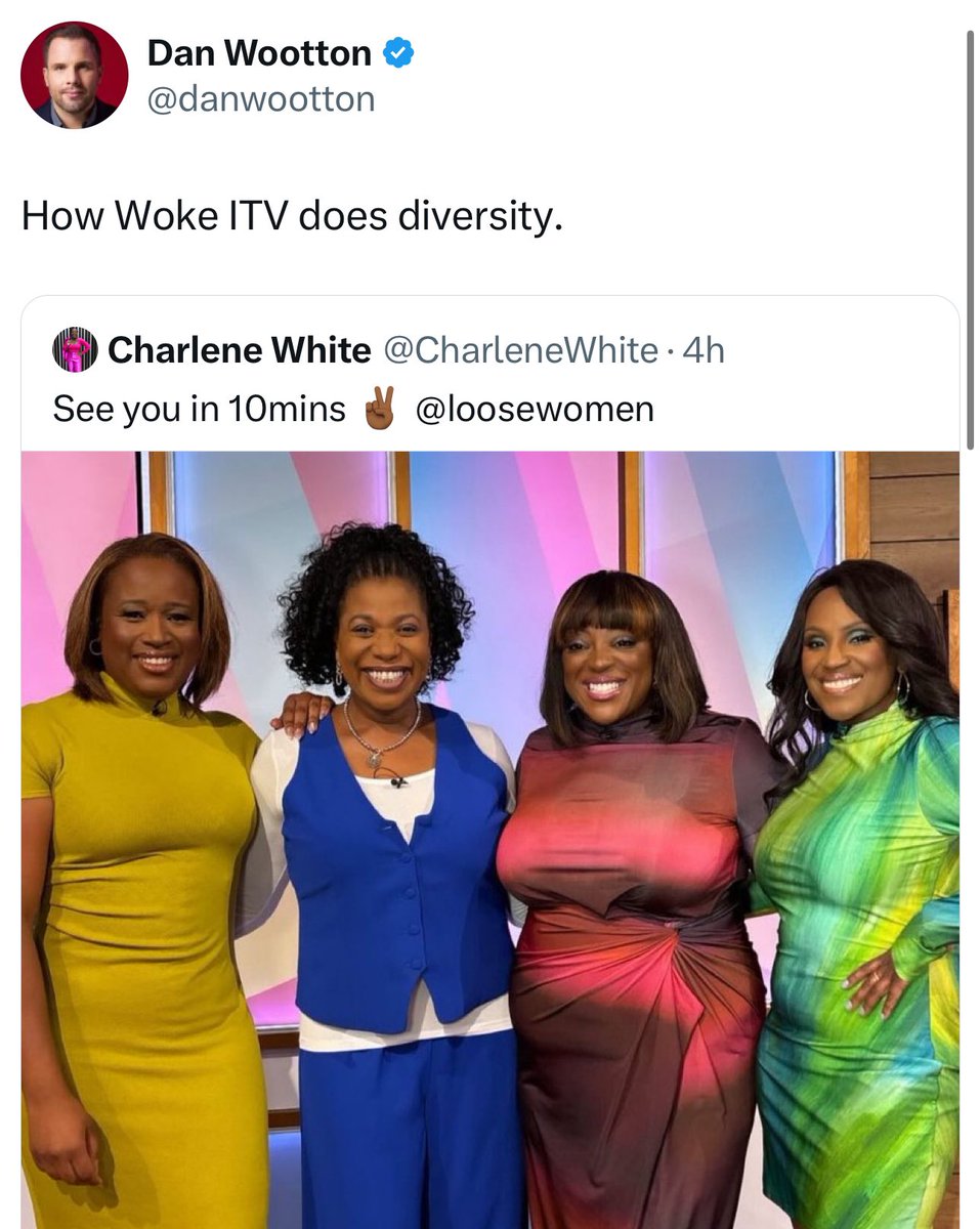 Black women face some of the worst abuse on social media. That is a fact. So this man - with a following of almost half a million - decides to target four black women for … having successful careers. 

Riling the racists for clout and clicks really is *the* weirdest pastime.