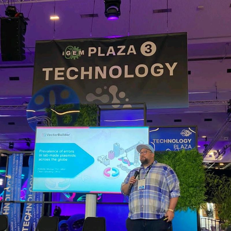 VectorBuilder's tweet image. Our Chief Operating Officer Kristofer Mussar gave a session at @iGEM discussing how a group of researchers found that nearly half of plasmids from academic and industrial labs worldwide contained design and/or sequence errors. 😱

#iGEM #iGEM2024 #VectorBuilder #Research #BioXIV