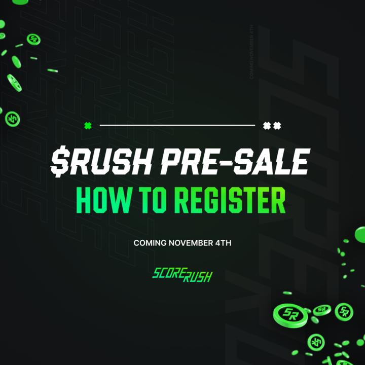 scorerushgame's tweet photo. 🚀 $RUSH Pre-Sale: How to Register 🧵Thread

Get ready for the $RUSH pre-sale launching on November 4th! Here's your step-by-step guide to secure your tokens. 🏆

Read on... https://t.co/IZVHnOC11F