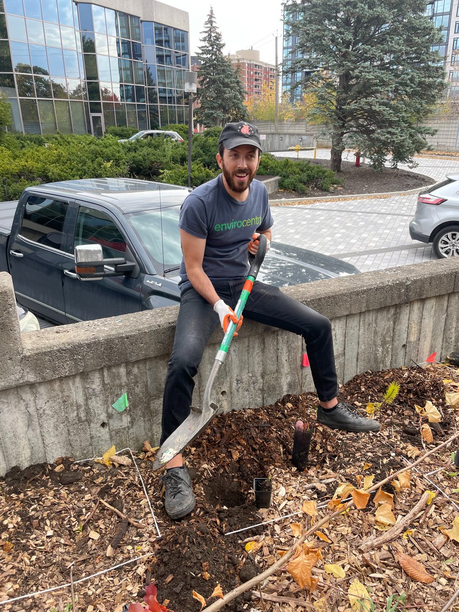 EnviroCentre's tweet photo. We're grateful to the Josette Robertson and Joan Johnston Family Foundation – @OttCommFdn  for their generous funding of the Tiny Forest at Russell Manor, and to @CdnTreesforLife  for their invaluable support in planting these vital trees! 🌳 https://t.co/DJefLmORDj