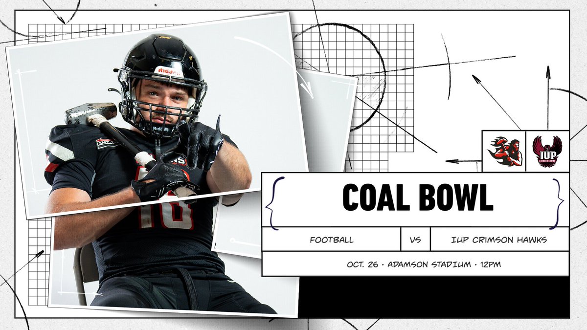 FB: The Vulcans host rival IUP in the 15th edition of the Coal Bowl on Saturday afternoon in PSAC West play! Cal has won five of six Coal Bowl meetings at Adamson Stadium.

🗓️ Oct. 26 (Sat)
⌚️ 12PM
🆚 IUP
📍 Adamson Stadium
📈 tinyurl.com/4zbzt7bf
📺 tinyurl.com/3urvrvan