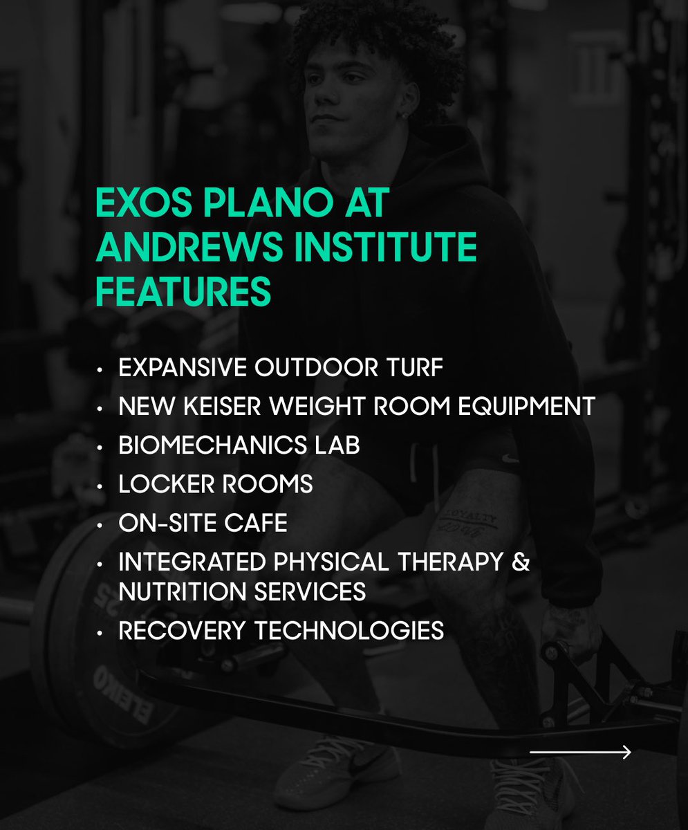 ✨Exos is powering up in Plano!✨
Effective Nov. 18, we’re transitioning all training and services from Frisco to our newly enhanced Exos Plano at the Andrews Institute facility. #ExosReady