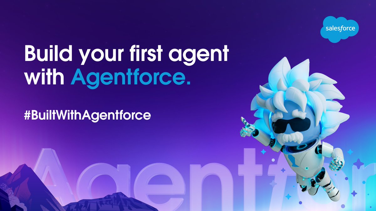 Take the #BuiltWithAgentforce Quest to gets hands-on with Agentforce and build your first agent. 🤖

The first 1,000 Trailblazers to complete the Quest will be eligible to receive an exclusive Agentforce t-shirt.
 
➡️ sforce.co/BuiltWithAgent… 

#SFGiveaway