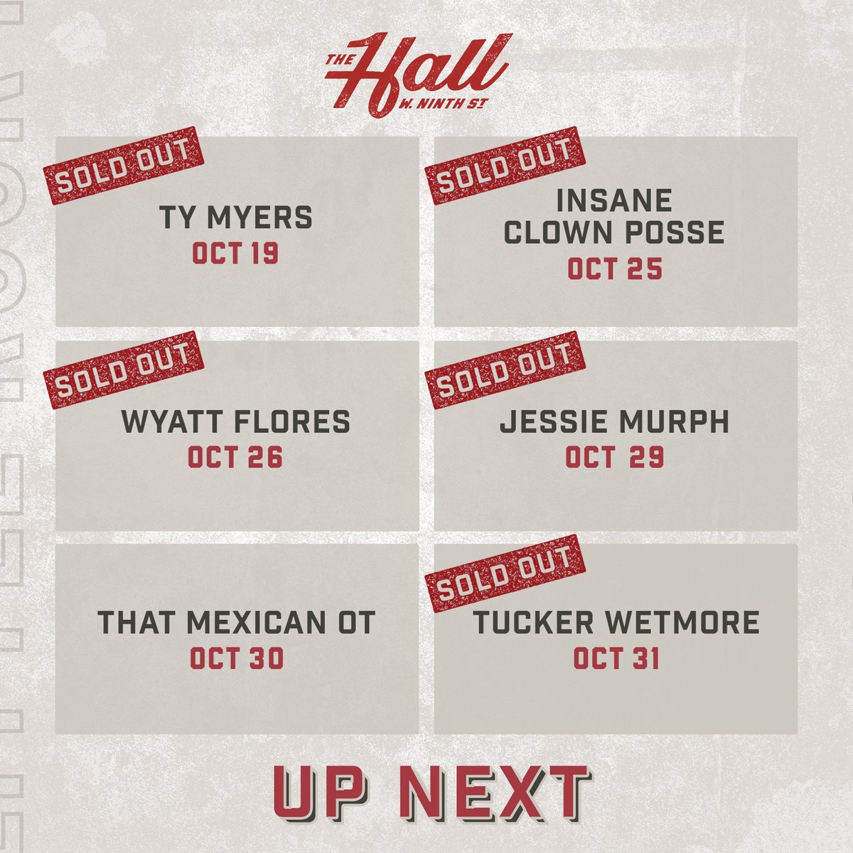 yoooooooooo, this month has been insane! 5 sold out shows and tickets for That Mexican OT are flying too! Let's finish this month with a bang 💥

ICP is up next on Friday! And That Mexican OT is just one week away on 10.30! Grab tickets here - bit.ly/3WI5Jhu
