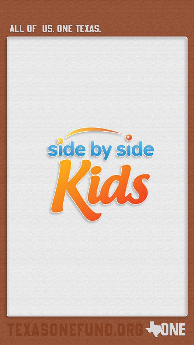 For just $10 a month you can set up a recurring gift to @SidebySideKids and make a lifelong difference for kids each month. bit.ly/4b9a95j @TexasOneFund