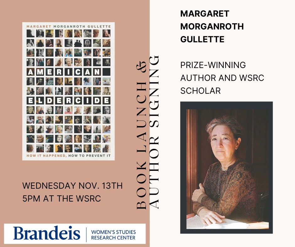 Join us for Margaret Gullette's book launch! In "American Eldercide" <a href="/gullette_mm/">Margaret M. Gullette</a> writes about a public health crisis - 20% of the American who have died of COVID have been older &amp; disabled adults in nursing homes. Register @ bit.ly/MargaretMorgan…. <a href="/BrandeisU/">Brandeis University</a> <a href="/TheHellerSchool/">The Heller School</a>