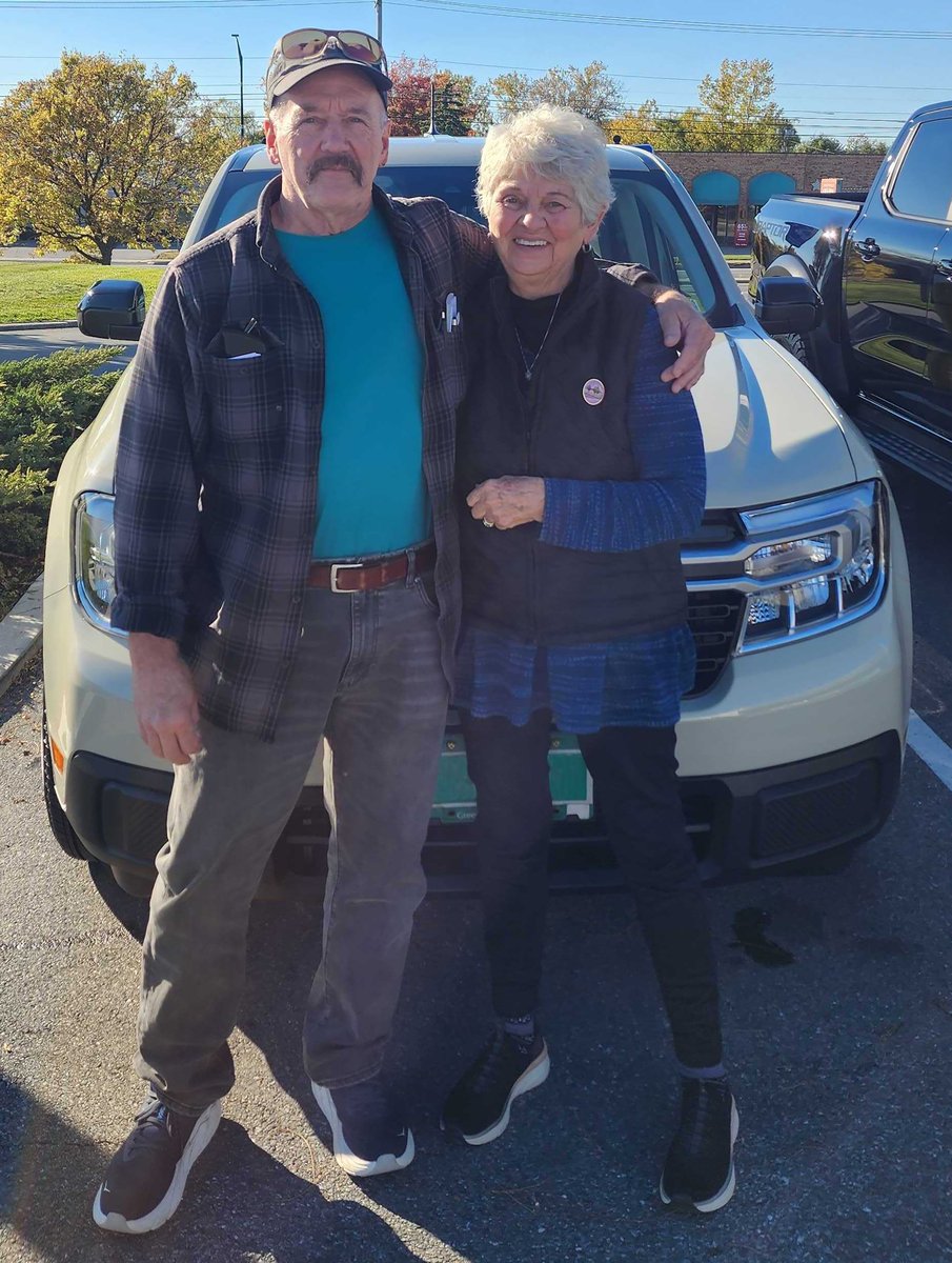 HeritageVT's tweet photo. Happy #NewTruckDay to Jane &amp; Mike! They took advantage of a beautiful day for truck shopping to take home this new @Ford Maverick Hybrid, thanks to some help from Nathan Wardwell - Congrats!

Learn more about Nathan and check out his reviews @DealerRater: https://t.co/FL9r7MXFeJ https://t.co/4HvyhpJOJp