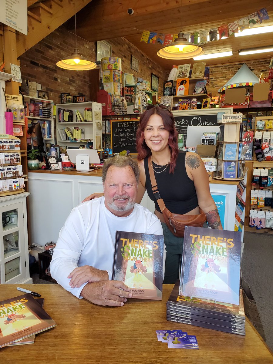 RichGould11's tweet photo. another satisfied customer !! early holiday shopping? - try my book THERE'S A SNAKE DOWN THERE - kids in 22 states have !! #rgobooks #kidsbooks #STL2024 #Amazon #mainstreetbooks https://t.co/el9yTW0teN