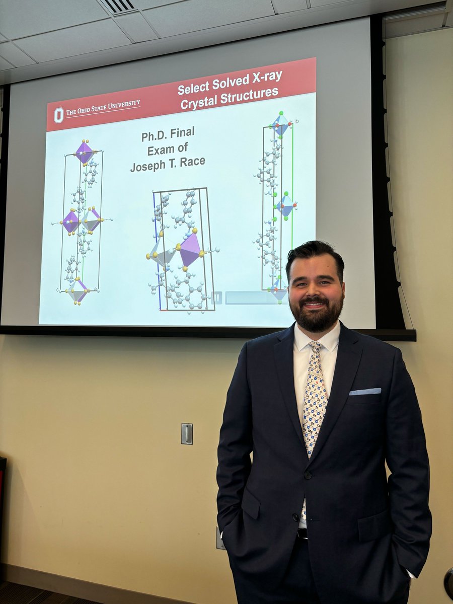 joseph_race's tweet photo. Yesterday I successfully defended my Ph.D. dissertation. I've accepted a postdoctoral fellowship position studying photovoltaic materials in the @KovnirLab at Iowa State University. Thank you to everyone that has been a part of my research and academic journey. https://t.co/VdHin5PKH5