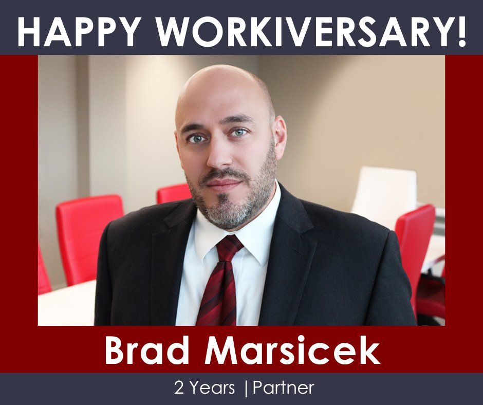 Happy Workiversary to Partner, Brad Marsicek! 🎉🎈