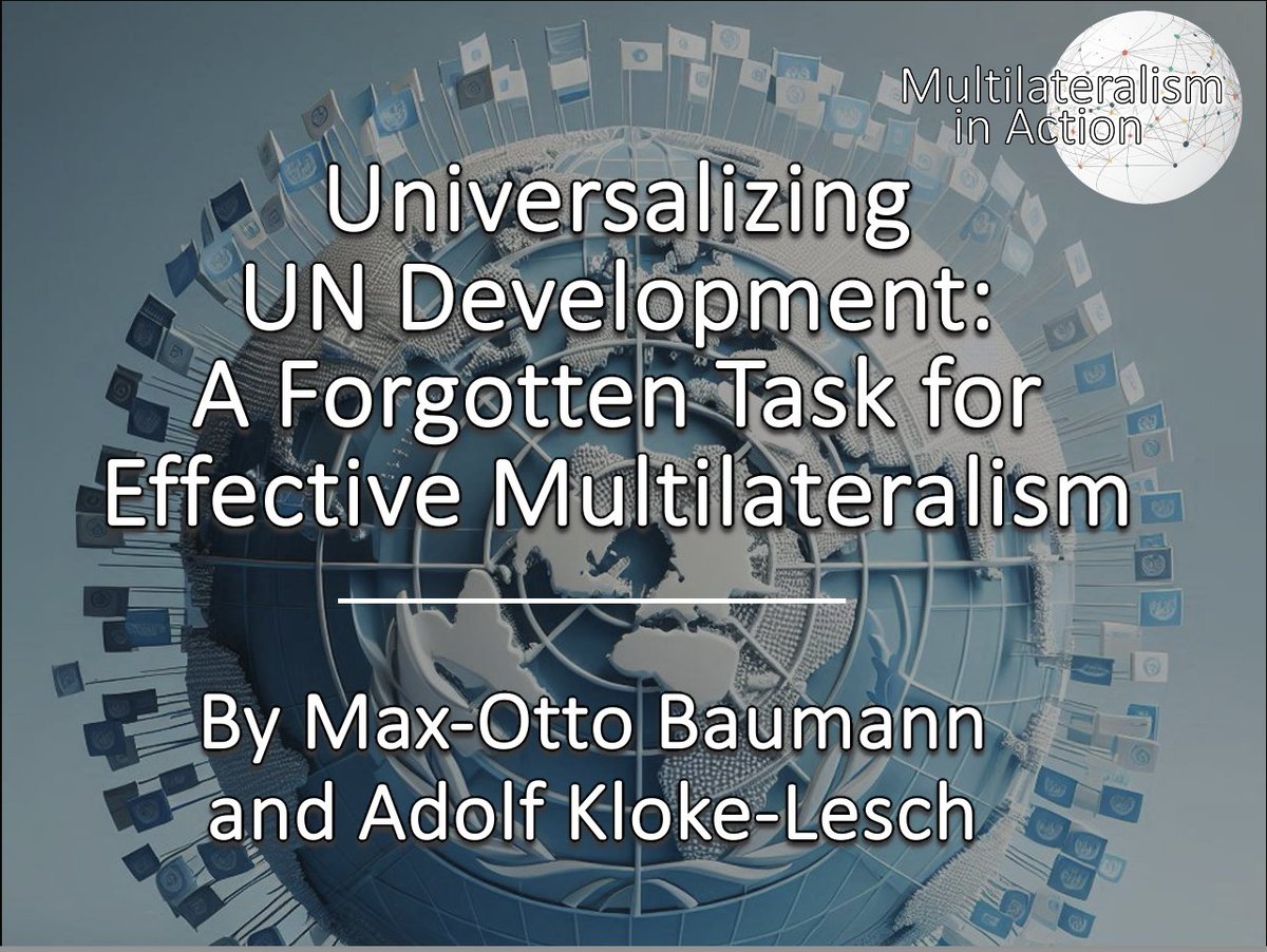 International Organization & UN Studies @ SIPA (@unatcolumbia) on Twitter photo In Universalizing UN Development: A Forgotten Task for Effective Multilateralism, Max-Otto Baumann & Adolf Kloke-Lesch argue: the #UN must build up an operational cooperation function in high-income countries ๐บ๐ณ ๐
Read the full think-piece: multilateralism.sipa.columbia.edu/news/universalโฆ In Universalizing UN Development: A Forgotten Task for Effective Multilateralism, Max-Otto Baumann & Adolf Kloke-Lesch argue: the #UN must build up an operational cooperation function in high-income countries ๐บ๐ณ ๐
Read the full think-piece: multilateralism.sipa.columbia.edu/news/universalโฆ