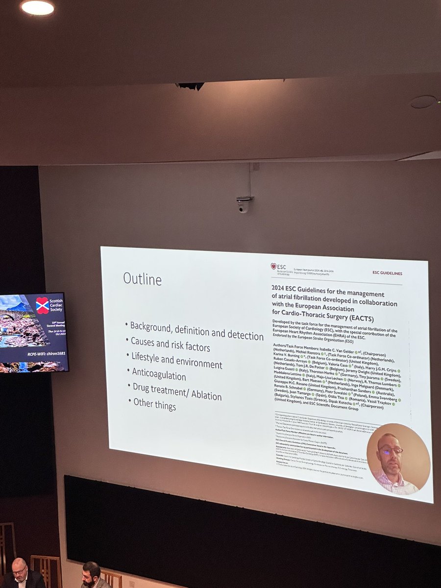 ScotCardioSoc (@scotcardio) on Twitter photo <a href="/ScotCardio/">ScotCardioSoc</a> Atrial fibrillation – What is new? Background, Causes/Risk Factors and Management.
Dr Colin Stirrat #SCSAutumn24 <a href="/ScotCardio/">ScotCardioSoc</a> Atrial fibrillation – What is new? Background, Causes/Risk Factors and Management.
Dr Colin Stirrat #SCSAutumn24