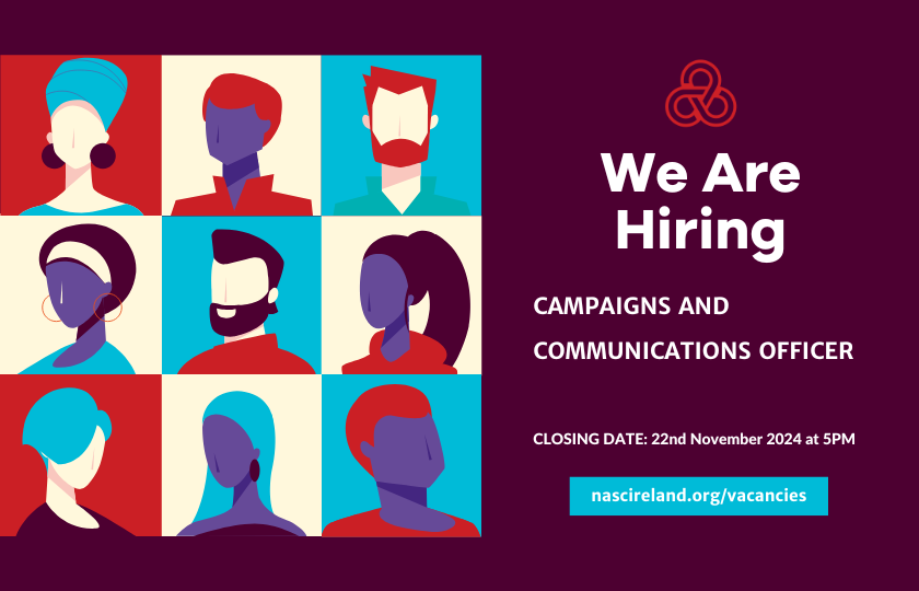 Nasc, the Migrant & Refugee Rights Centre (@nascireland) on Twitter photo 📢 Join our team! We are looking for a Campaigns and Communications Officer to help us champion the rights of migrants and refugees in Ireland.
⏰ The closing date for applications is 5pm on 22nd November 2024 - upload your CV and cover letter here: …gee-rights-centre-9aef18.hirehive.com/campaigns-and-… 📢 Join our team! We are looking for a Campaigns and Communications Officer to help us champion the rights of migrants and refugees in Ireland.
⏰ The closing date for applications is 5pm on 22nd November 2024 - upload your CV and cover letter here: …gee-rights-centre-9aef18.hirehive.com/campaigns-and-…