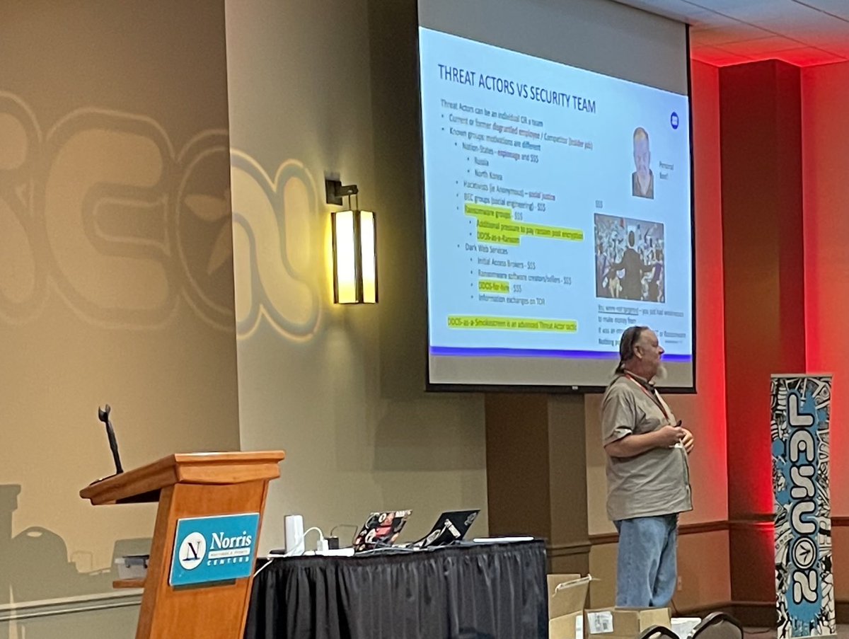 #lasconatx Mark Spears speaking on #ddos ⁦<a href="/LASCONATX/">LASCON</a>⁩