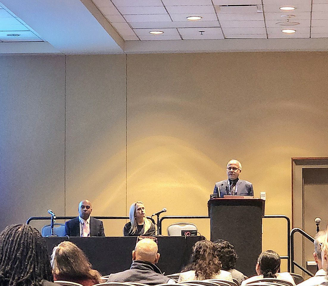 Shivana Ramsingh (@shivanaramsingh) on Twitter photo Drs. <a href="/Talktoratan/">Ratan Banik</a> <a href="/SPotruDO/">Sudheer Potru, DO, FASA</a>
and Ariana Nelson gave a much needed introductory lecture to Approaching the Difficult Conversation for Opioid-Related Counseling in Chronic Pain.
At #ANES24
Looking forward to <a href="/SPotruDO/">Sudheer Potru, DO, FASA</a>'s
educational series on this topic ! Drs. <a href="/Talktoratan/">Ratan Banik</a> <a href="/SPotruDO/">Sudheer Potru, DO, FASA</a>
and Ariana Nelson gave a much needed introductory lecture to Approaching the Difficult Conversation for Opioid-Related Counseling in Chronic Pain.
At #ANES24
Looking forward to <a href="/SPotruDO/">Sudheer Potru, DO, FASA</a>'s
educational series on this topic !