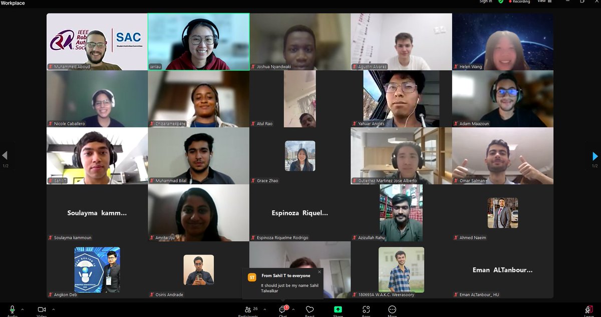 SAC is growing and congratulations to our new Sectional Student Representatives! Today we had our first introductory meeting. Looking forward to working with all of you 🤖🦾 

#ieeeras #ieeerassac #robotics #automation #students