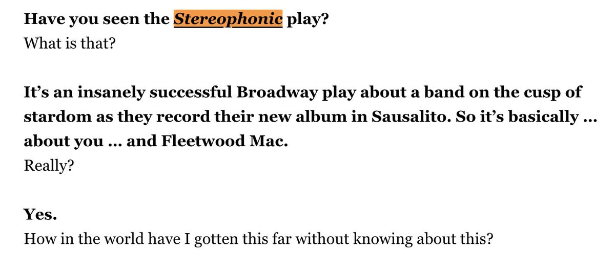 MrDavidGordon's tweet image. Stevie Nicks in Rolling Stone about the Stereophonic brouhaha