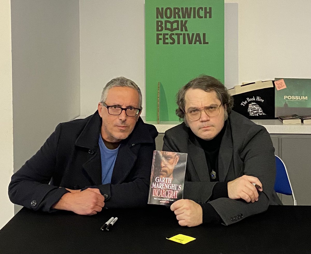 Paul Rowlands (@thatrowlandsboy) on Twitter photo They say never meet your heroes …but Garth Marenghi was everything and more. Thank you <a href="/BookFestNorwich/">Norwich Book Festival</a> <a href="/TheForumNorwich/">The Forum Norwich</a> <a href="/MrHolness/">Matthew Holness</a> for a great evening #garthmarenghi #norwichbookfestival They say never meet your heroes …but Garth Marenghi was everything and more. Thank you <a href="/BookFestNorwich/">Norwich Book Festival</a> <a href="/TheForumNorwich/">The Forum Norwich</a> <a href="/MrHolness/">Matthew Holness</a> for a great evening #garthmarenghi #norwichbookfestival