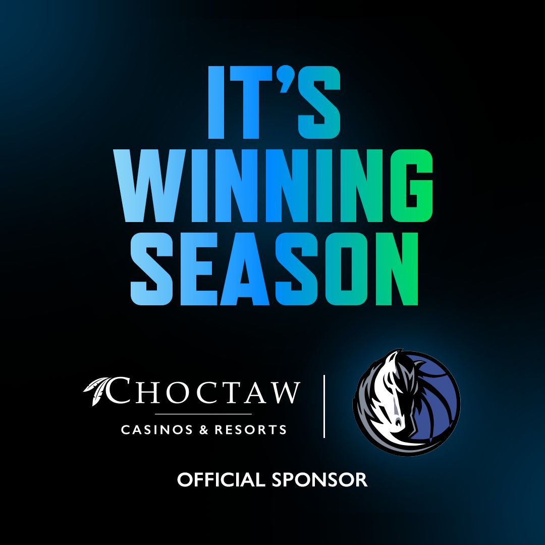 Choctaw Casinos & Resorts (@choctawcasinos) on Twitter photo It's winning season. We're proud to be the Official Casino & Resort of the <a href="/dallasmavs/">Dallas Mavericks</a>. #ChoctawCasinos #MFFL It's winning season. We're proud to be the Official Casino & Resort of the <a href="/dallasmavs/">Dallas Mavericks</a>. #ChoctawCasinos #MFFL