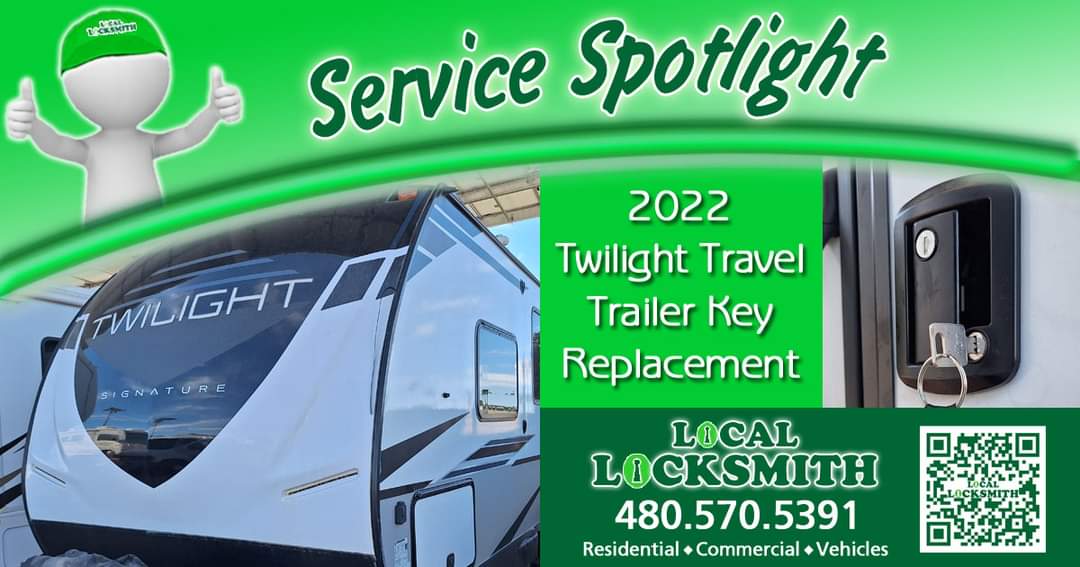 LocLocksmithAZ's tweet image. The owner of this RV lost their keys and had to move it immediately. We were able to quickly open the door and make replacement keys so that they could relocate their travel trailer the same day that they called us. If you need RV lock service just give us a call.