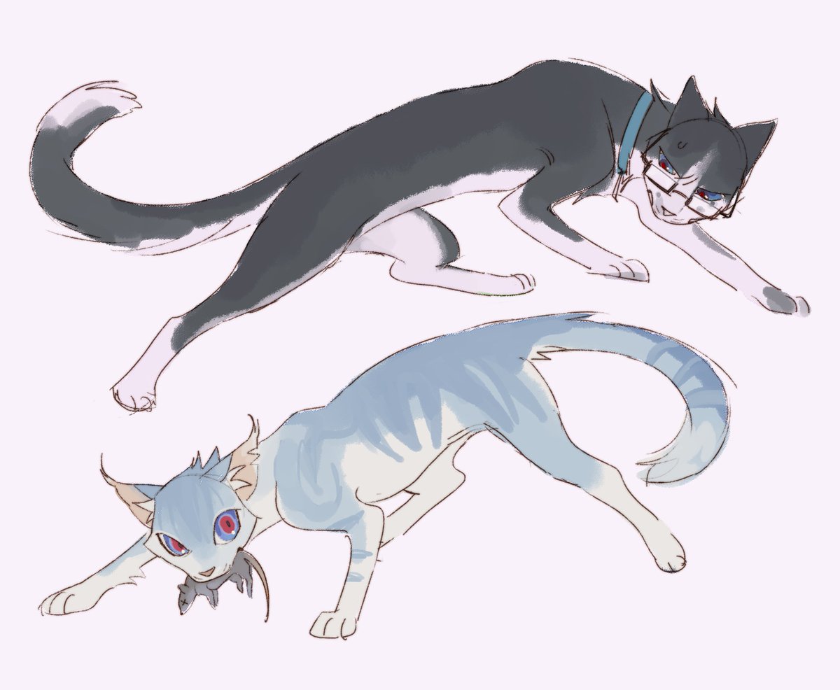 dear twitter users, behold the exorcist cats - pyrepaw, snowfur and snaketail 😘😘😋