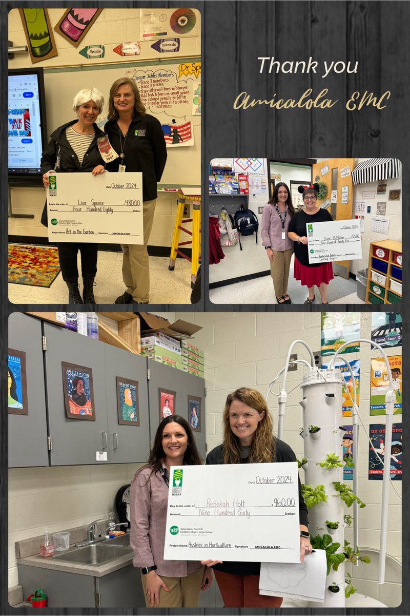 Hasty_Huskies's tweet photo. Thank you, Amicalola EMC, for funding 3 Bright Idea grants. These will help our scholars #elevatetheexcellence this year. @MRegan0123 @Beth_Coryell @JanetMarotte777 https://t.co/V3AZ2KxHlm