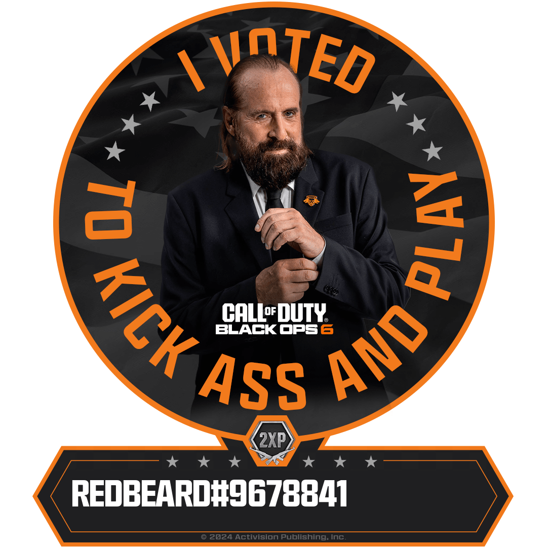 CallofDuty's tweet image. @DisRedBeard Another vote for me earned you another 1 Hour Double XP token! Enjoy your 1 Hour token of Weapon Double XP at #BlackOps6 launch on October 25th