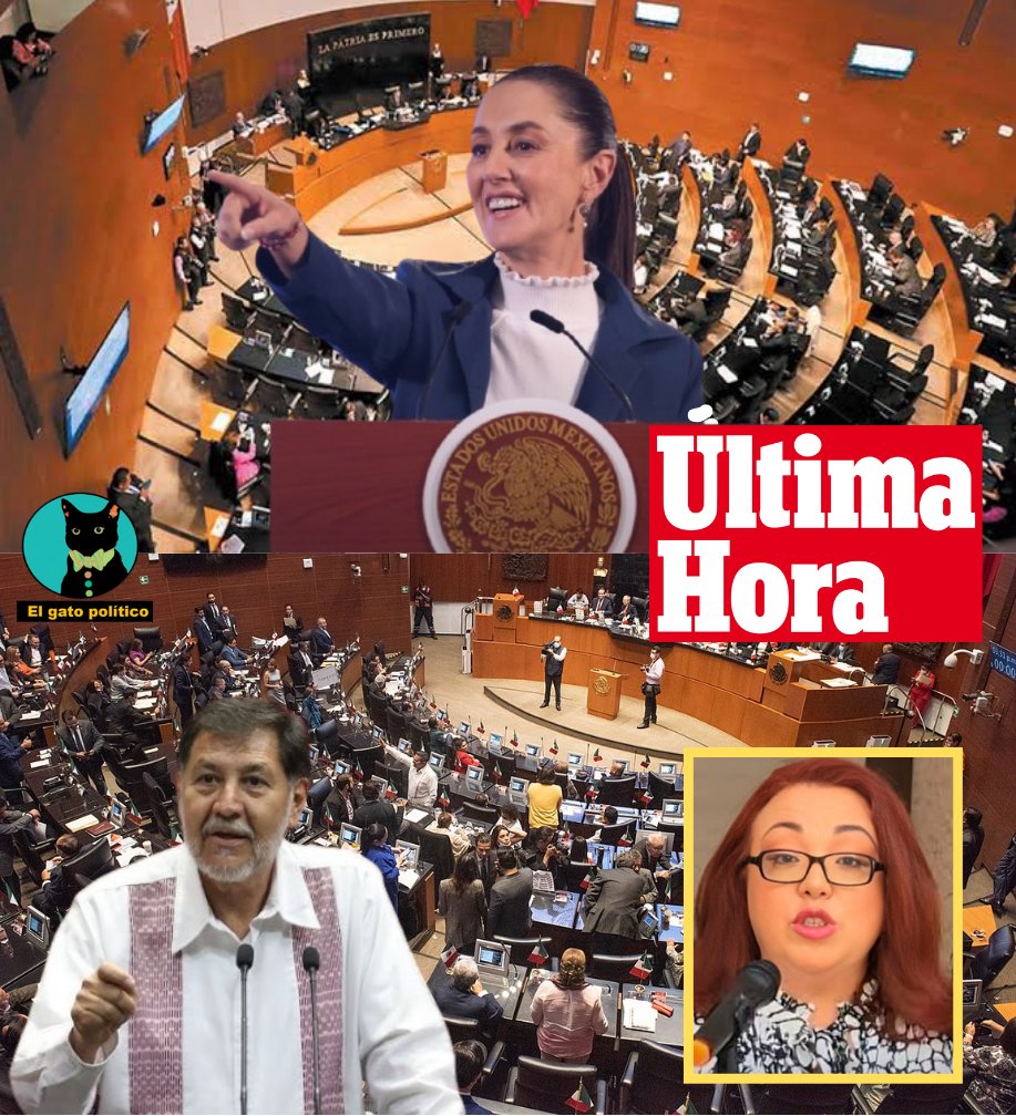 🔴🔴¡Última hora! ¡Victoria!
Con 81 votos a favor y 36 en contra del PRIAN, el Senado aprueba que la presidenta Claudia Sheinbaum no está obligada a borrar la reforma judicial del Diario Oficial.

Esto, luego de que la consejera jurídica de la Presidencia, Ernestina Godoy,
