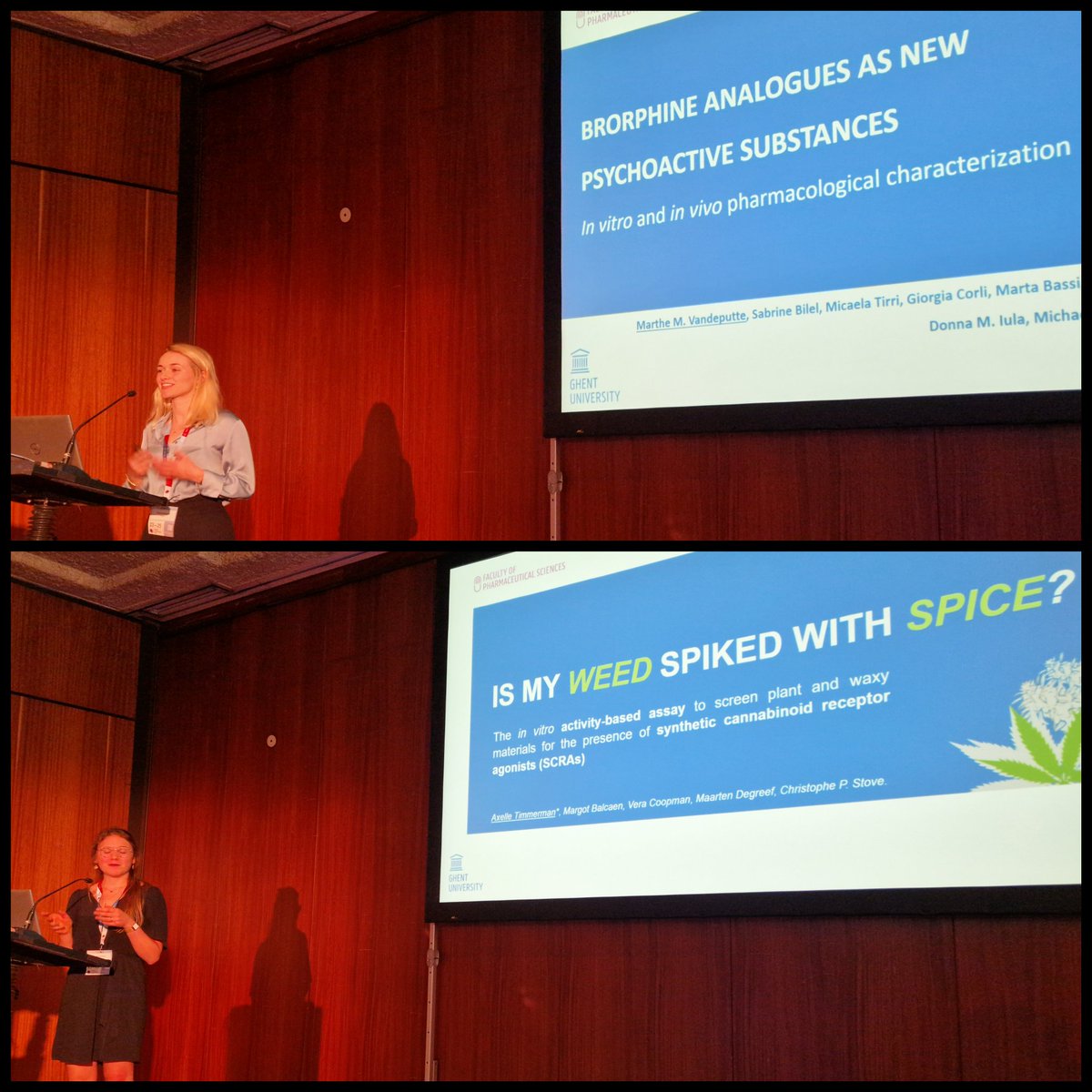 Christophe Stove (@christophestove) on Twitter photo Proud of the contributions of <a href="/Marthevdp/">Marthe Vandeputte</a> & <a href="/AxelleTimmerman/">Axelle Timmerman</a> at #LxAddictions24, respectively presenting on the activity of #brorphine analogues and cannabinoid activity-based screening of herbal materials.
📄 (Marthe): sciencedirect.com/science/articl…
📄 (Axelle): …iencejournals.onlinelibrary.wiley.com/doi/10.1002/dt… Proud of the contributions of <a href="/Marthevdp/">Marthe Vandeputte</a> & <a href="/AxelleTimmerman/">Axelle Timmerman</a> at #LxAddictions24, respectively presenting on the activity of #brorphine analogues and cannabinoid activity-based screening of herbal materials.
📄 (Marthe): sciencedirect.com/science/articl…
📄 (Axelle): …iencejournals.onlinelibrary.wiley.com/doi/10.1002/dt…