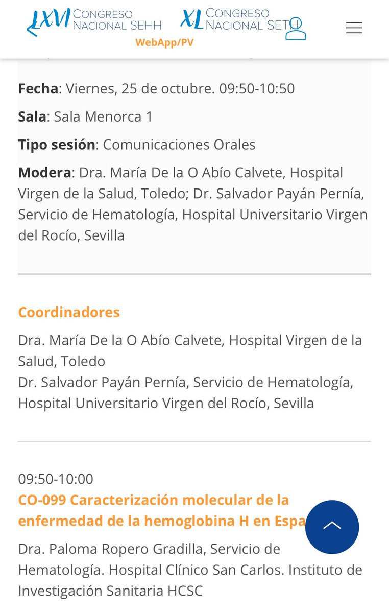 eritropatologia's tweet photo. #Hemato2024 @sehh_es @SEHHJoven @eritropatologia
viernes 25👇👇
8:30 educacional #TGenetica
9:50-10:50 CO Eritropatología
14:15-15:45 Simposio #HPN
17:05-18:35 Simposio #PK #Talasemia #Falciforme
18:45-20:15 Reunion grupo https://t.co/gtKj3KFBvx