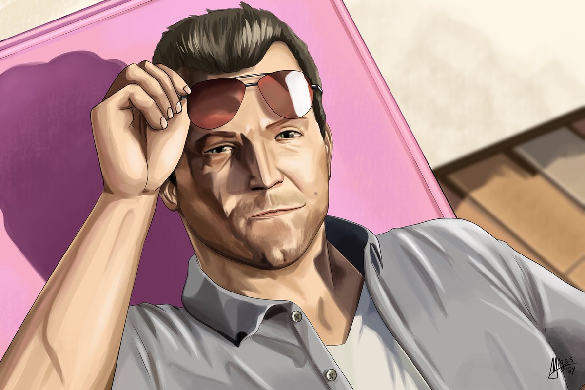 schmiggot's tweet photo. The man, the legend. Fan art for @ned_luke ! 🫶🫶 

#GTAV #GTA #grandtheftauto https://t.co/8OzwmAdOm5