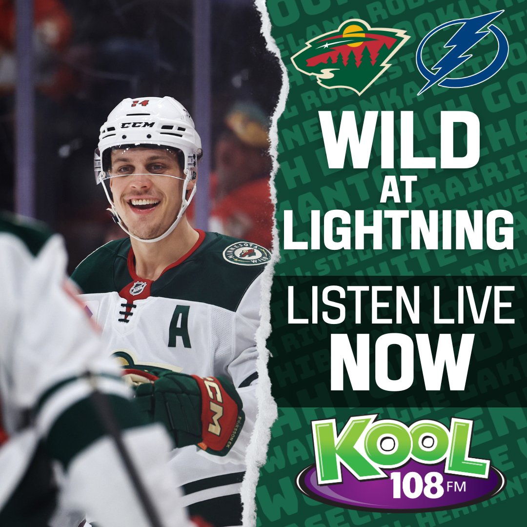 NOW: #mnwild head up to Tampa Bay to take on the Lightning! Listen to tonight's game over on our sister station, <a href="/kool108radio/">KOOL 108</a>!

<a href="/iHeartRadio/">iHeartRadio</a> 
LISTEN: Kool108.com/listen