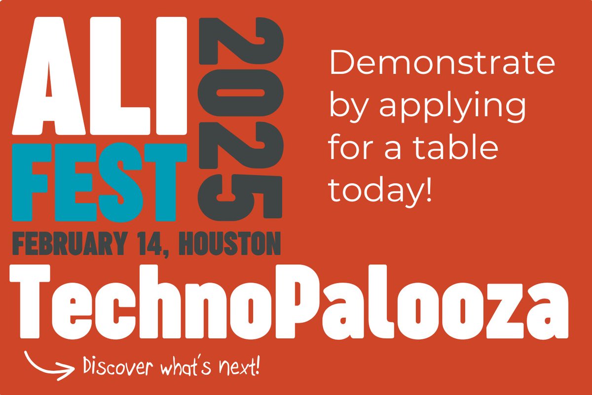Calling all innovators! 💡 Showcase your company at TechnoPalooza 2025 — the ultimate hub for cutting-edge tech in physical therapy!
Hurry! Apply for a display table by Nov. 1. ow.ly/mzBB50TSWvm

#TechnoPalooza #PhysicalTherapy #TechInPT#ALIFest2025 #APTAALI