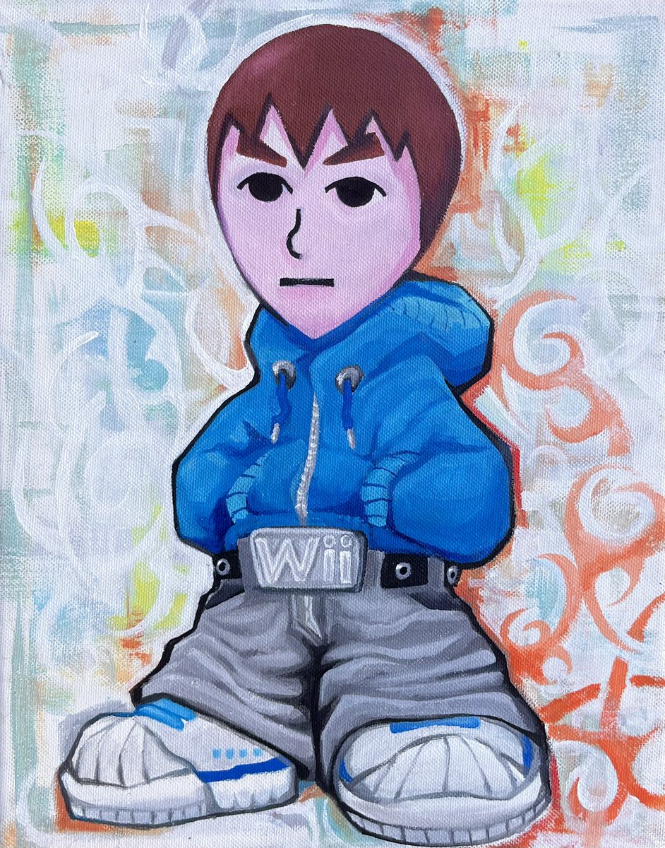 drip mii out 
acrylic on canvas
