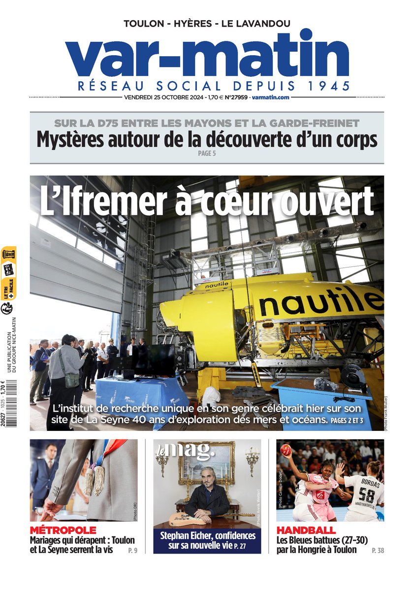 A la une de votre journal, ce vendredi 25 octobre.