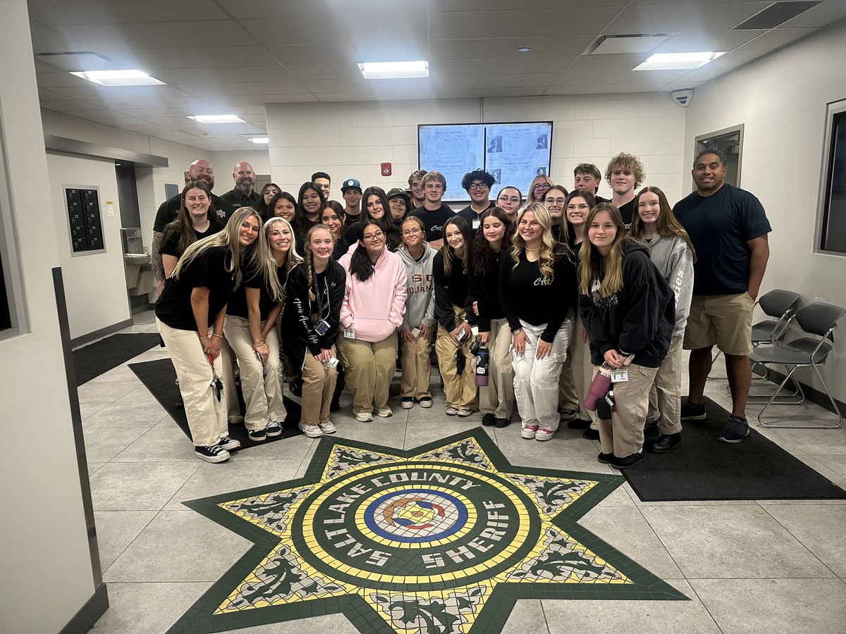 ctecnow's tweet photo. Our Criminal Justice students toured the Salt Lake County Jail today. It was a great opportunity to learn about all of the corrections careers, as well as see the facilities and how it all runs behind the scenes. *we couldn’t take pics inside 😂😬 #itsbetteratctec #canyonscte https://t.co/ZRT47dmLQM