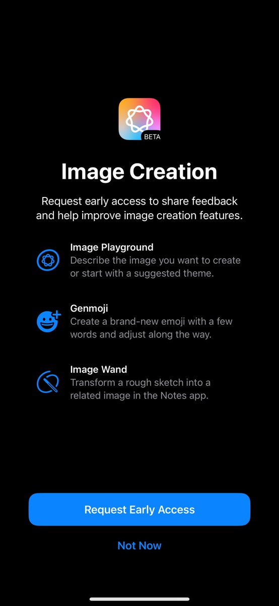 ZeroTrustNinja's tweet image. iOS 18.2 came with a new App ‘Playground’  you have to request early access to use the app. 

#iOS18_2
#iOS18
#iOS18Features
#Apple