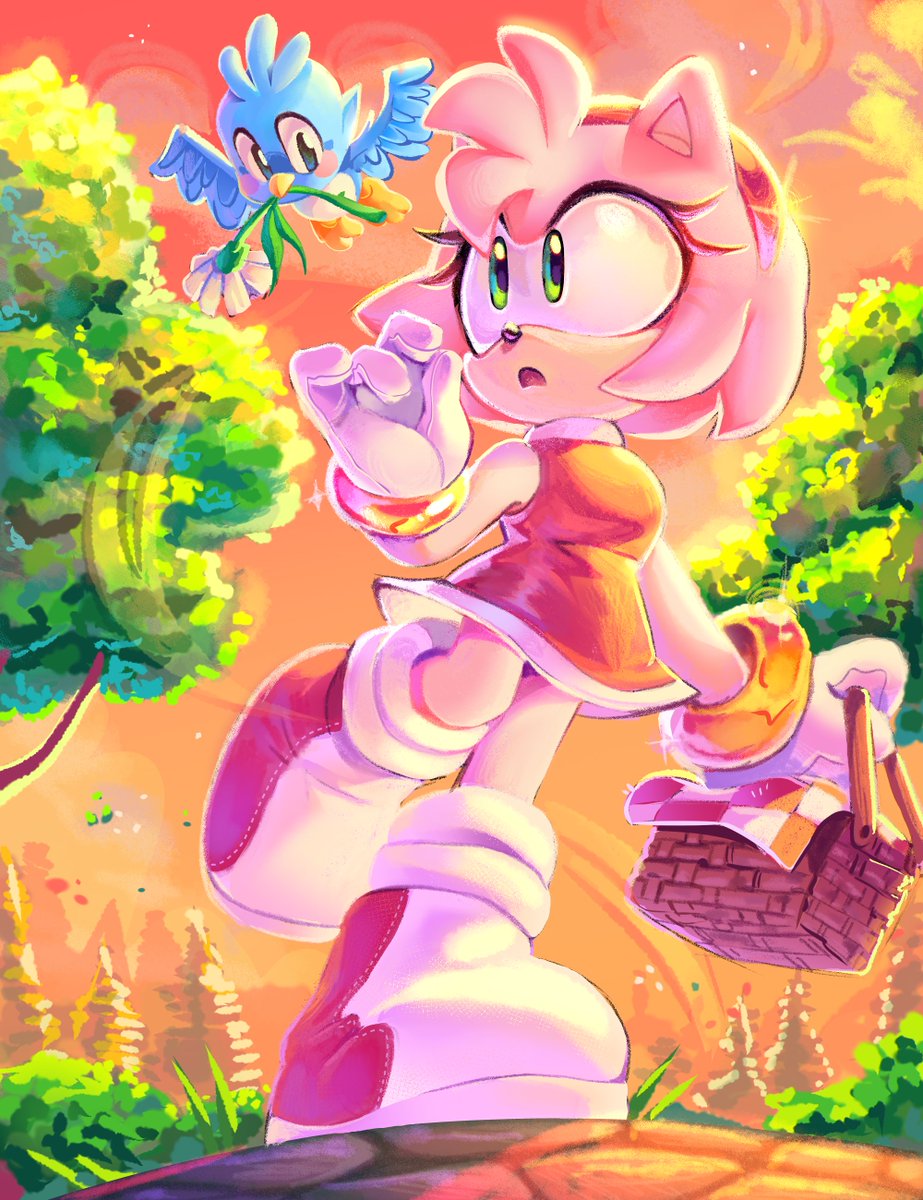 kalanit_saidon's tweet photo. I finally finished this Amy Rose piece 😭❤️I'm so proud of the end result !! https://t.co/FkHU5j5j7A